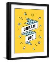 Dream Big-foxysgraphic-Framed Art Print