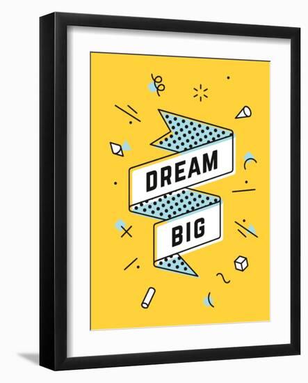 Dream Big-foxysgraphic-Framed Art Print