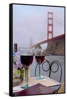 Dream Cafe Golden Gate Bridge #39-Alan Blaustein-Framed Stretched Canvas