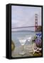 Dream Cafe Golden Gate Bridge #64-Alan Blaustein-Framed Stretched Canvas