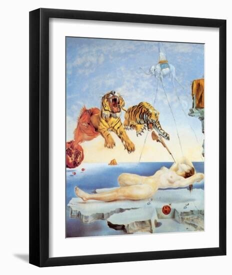 Dream Caused by the Flight of a Bee around a Pomegranate, c. 1944-Salvador Dalí-Framed Art Print