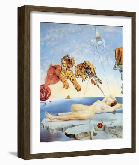 Dream Caused by the Flight of a Bee around a Pomegranate, c. 1944-Salvador Dalí-Framed Art Print