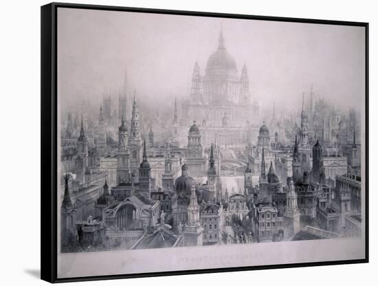 Dream City of Christopher Wren's Buildings, 1842-William Richardson-Framed Stretched Canvas