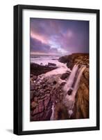 Dream Falls, Ocean Waterfall, California Coast, Sonoma-Vincent James-Framed Photographic Print