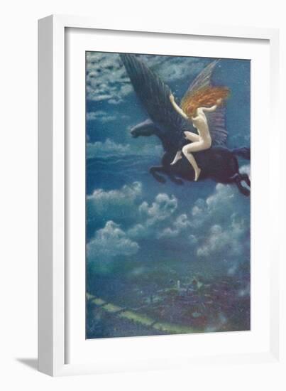 Dream Idyll (A Valkyrie), 1902, (1905)-Edward Robert Hughes-Framed Giclee Print