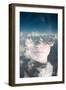 Dream like Surreal Double Exposure Portrait of Attractive Lady Combined with Aerial View Photograph-Victor Tongdee-Framed Premium Photographic Print