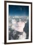 Dream like Surreal Double Exposure Portrait of Attractive Lady Combined with Aerial View Photograph-Victor Tongdee-Framed Photographic Print