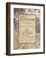 Dream Live-Jace Grey-Framed Art Print