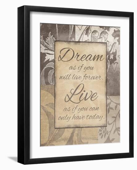 Dream Live-Jace Grey-Framed Art Print