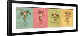 Dream, Love Believe and Sing Panel-Anne Tavoletti-Framed Premium Giclee Print