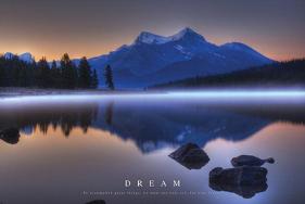 Dream - Mountains Landscape-null-Lamina Framed Poster