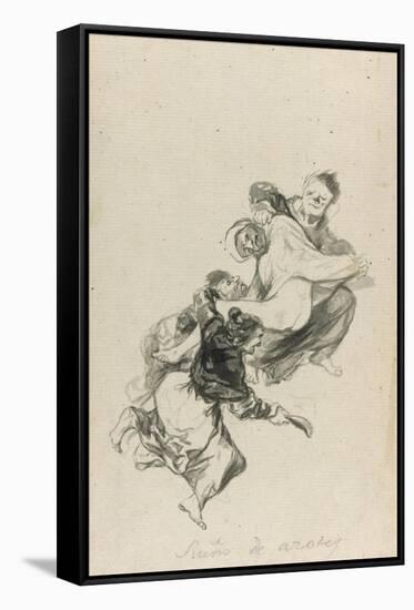 Dream of Flogging, 1801-03-Francisco de Goya-Framed Stretched Canvas