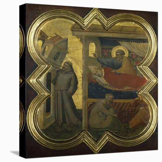 Dream of Pope Innocent III-Taddeo Gaddi-Stretched Canvas