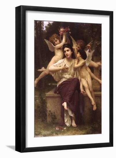 Dream of Spring-William Adolphe Bouguereau-Framed Art Print