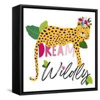 Dream Widly Cheetah-Jennifer McCully-Framed Stretched Canvas