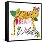 Dream Widly Cheetah-Jennifer McCully-Framed Stretched Canvas