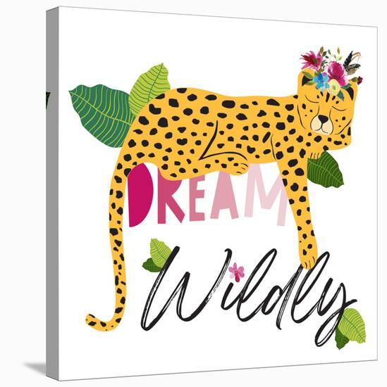 Dream Widly Cheetah-Jennifer McCully-Stretched Canvas