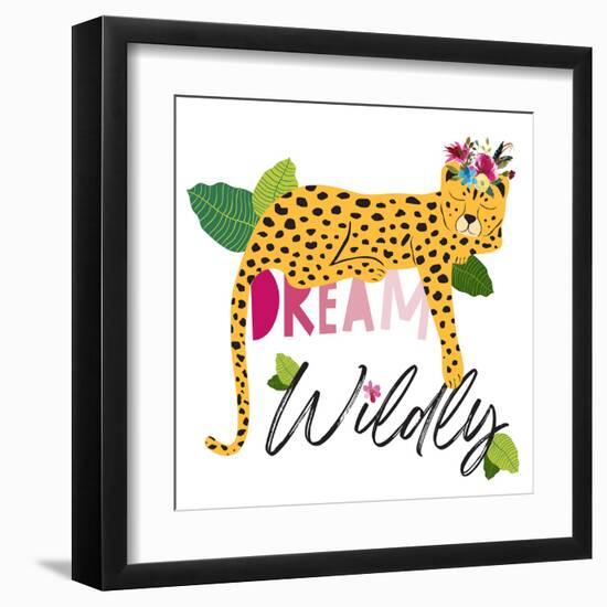 Dream Widly Cheetah-Jennifer McCully-Framed Art Print