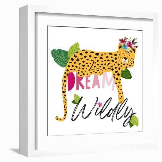 Dream Widly Cheetah-Jennifer McCully-Framed Art Print