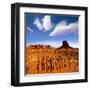 Dreamcatcher Monument West Mitten Butte Morning With Navajo Indian Crafts Utah-holbox-Framed Art Print