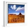 Dreamcatcher Monument West Mitten Butte Morning With Navajo Indian Crafts Utah-holbox-Framed Art Print