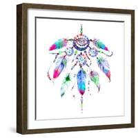 Dreamcatcher Watercolor-Alina Shtefuriak-Framed Art Print