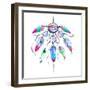 Dreamcatcher Watercolor-Alina Shtefuriak-Framed Art Print