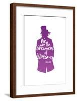 Dreamers Of Dreams (Purple Silhouette)-null-Framed Poster