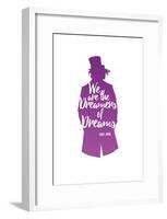 Dreamers Of Dreams (Purple Silhouette)-null-Framed Poster