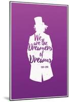 Dreamers Of Dreams (White Silhouette)-null-Mounted Poster