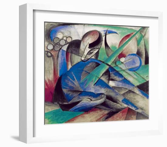 Dreaming horse-Franz Marc-Framed Giclee Print