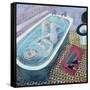 Dreaming in the Bath, 1991-Lucy Raverat-Framed Stretched Canvas
