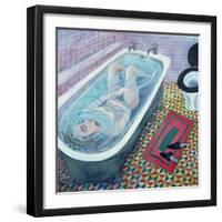 Dreaming in the Bath, 1991-Lucy Raverat-Framed Giclee Print