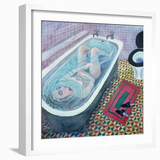 Dreaming in the Bath, 1991-Lucy Raverat-Framed Giclee Print