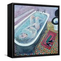 Dreaming in the Bath, 1991-Lucy Raverat-Framed Stretched Canvas