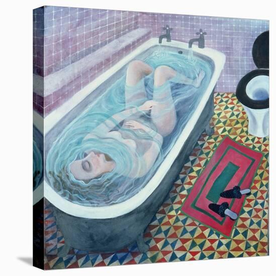 Dreaming in the Bath, 1991-Lucy Raverat-Stretched Canvas