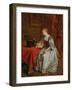 Dreaming of Her Lover, 1868 (Oil on Panel)-George Smith-Framed Giclee Print