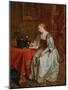 Dreaming of Her Lover, 1868 (Oil on Panel)-George Smith-Mounted Giclee Print