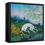 Dreaming of Spring,2020,(acrylics on canvas)-Lisa Graa Jensen-Framed Stretched Canvas