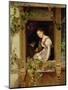 Dreaming on the Windowsill-August Friedrich Siegert-Mounted Giclee Print