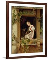 Dreaming on the Windowsill-August Friedrich Siegert-Framed Giclee Print