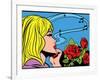 Dreaming Pop Art Girl-UltraPop-Framed Art Print