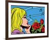 Dreaming Pop Art Girl-UltraPop-Framed Art Print