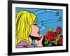 Dreaming Pop Art Girl-UltraPop-Framed Art Print