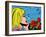 Dreaming Pop Art Girl-UltraPop-Framed Art Print