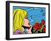 Dreaming Pop Art Girl-UltraPop-Framed Art Print