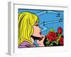 Dreaming Pop Art Girl-UltraPop-Framed Art Print