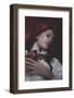 Dreaming, Teen with a Red Apple Lying, Tale Scene-outsiderzone-Framed Photographic Print