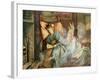 Dreaming (W/C and Bodycolour on Paper)-John Anster Fitzgerald-Framed Giclee Print