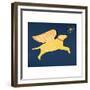 Dreaming Yellow 3Colar-Stephen Huneck-Framed Giclee Print